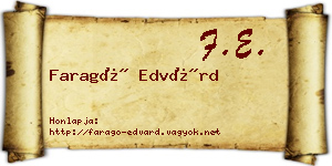 Faragó Edvárd névjegykártya