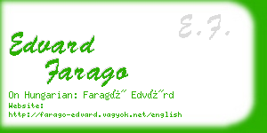 edvard farago business card